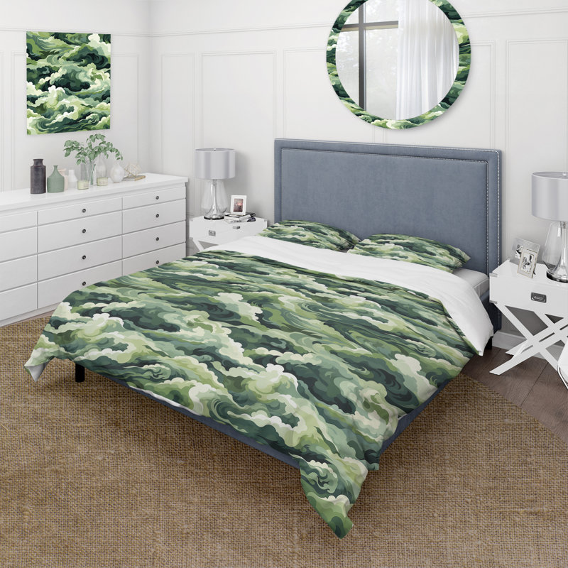 Ensemble de housse de couette camouflage Zen Retreat Serene Camouflage III - Microfibre polyester