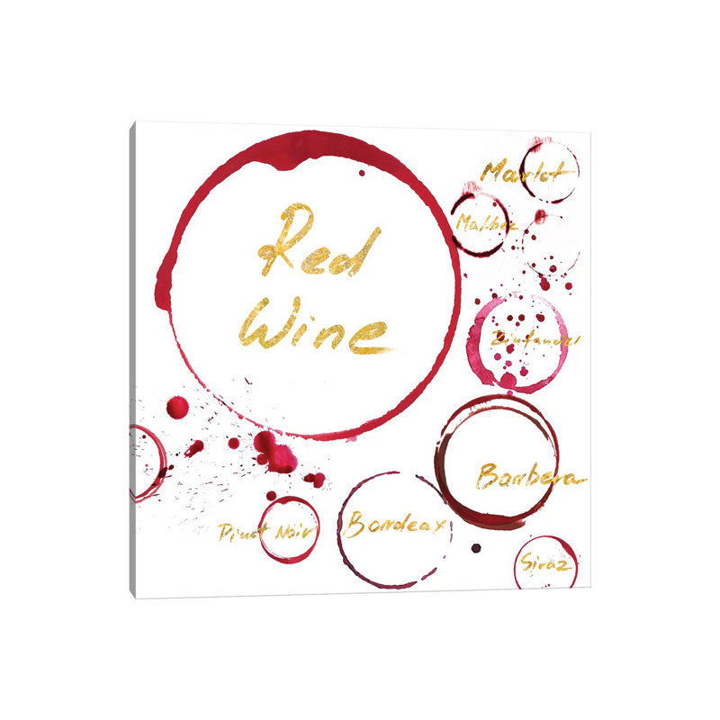 Red Wine by PI Studio - Wrapped Canvas Painting, 45.72 cm H x 45.72 cm W x 1.91 cm D