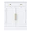 Garde-manger autoportant moderne, rangement pour nourriture buffet, armoire à café avec tiroir, 2 tablettes réglables et 2 tablettes de porte pour la salle à manger, cuisine, blanc-1117762609