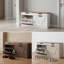 Banc de rangement rembourré pour chaussures avec armoire à 2 niveaux-931826813