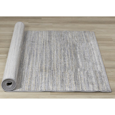 Arocho Simple Gray Beige White Area Rug
