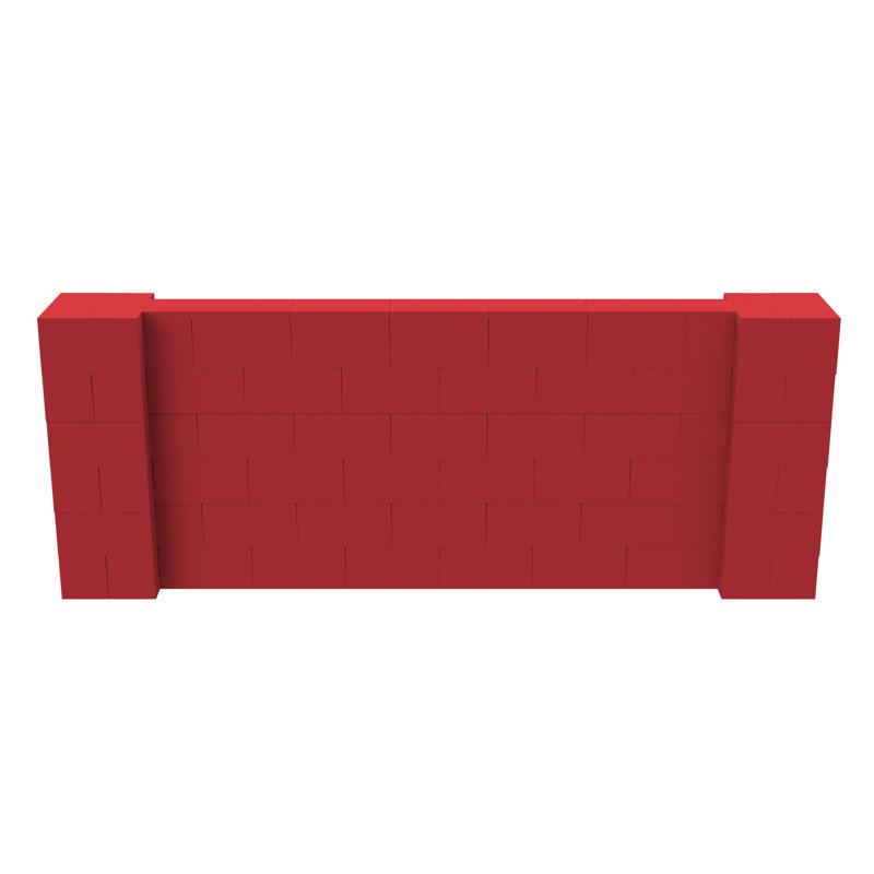 EverBlock Office Partitions, 36" H x 96" W x 12" D, Red
