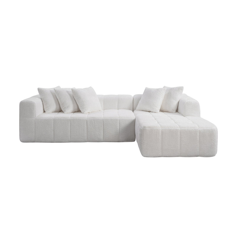 Canapé modulaire 107,9 po Cloud, Blanc