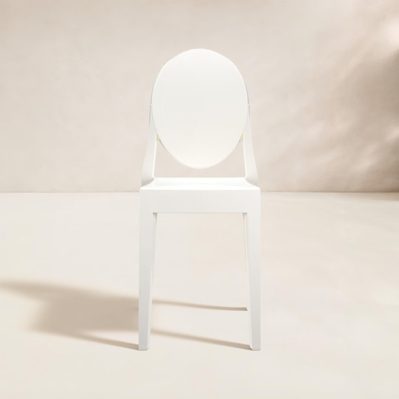 Chaise Victoria Ghost, Blanc lustré