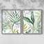 Tropical Palm Chorus III - reproduction encadrée de qualité supérieure - prête à être accrochée - aucun clou requis - aucun clou requis-1632996025-1632996030