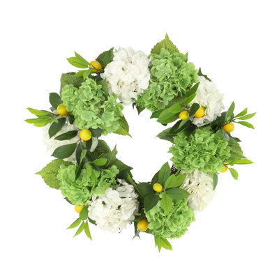 26'' Hydrangea Wreath with Lemons