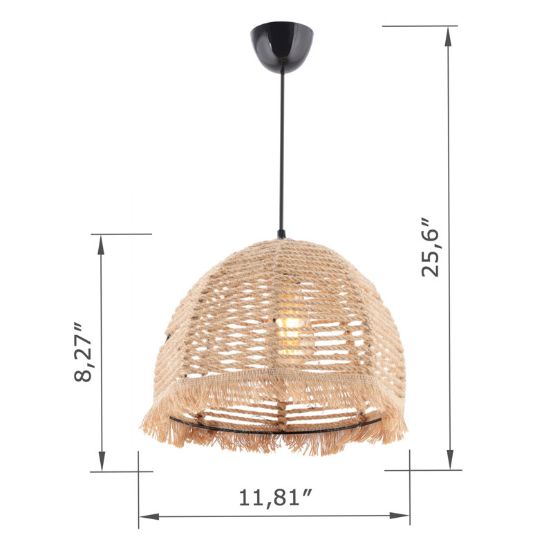 Lustre ajustable en métal avec dôme