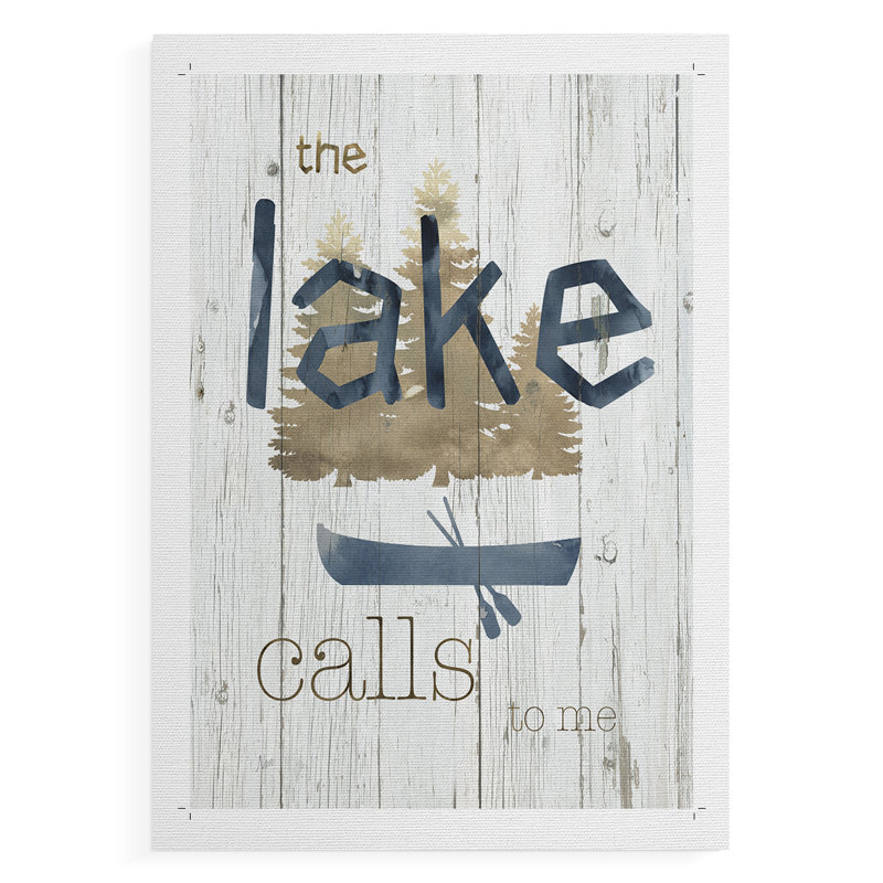 Lake Calls Me - Toile imprimée seulement - NON-CADRE, H 48 po x l 32 po