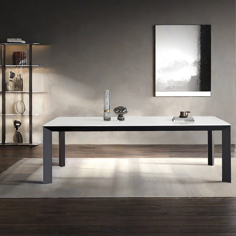 Shanasia La table Rock est une table de salle à manger simple, H 29,5 po x L 78,7 po x l 35,4 po