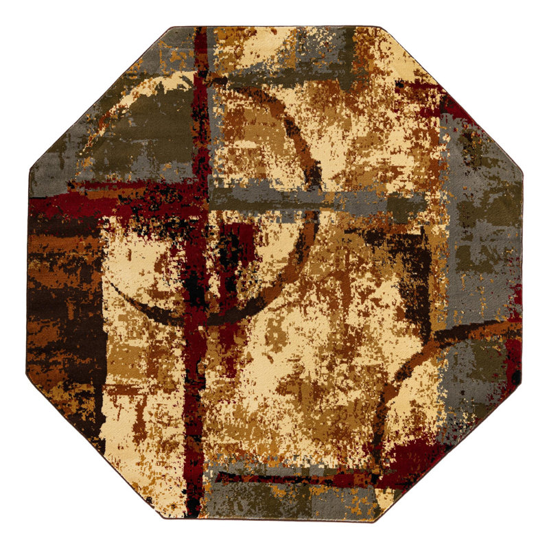 Adetomiwa Geometric Indoor Rug, Octagon 7'1" x 7'1"