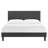 Modway Leah Chevron Tufted Performance Velvet Platform Bed-1183641401-1183641400