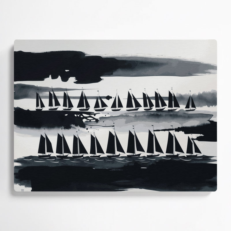 Art mural gris nautique, 11" H x 14" W