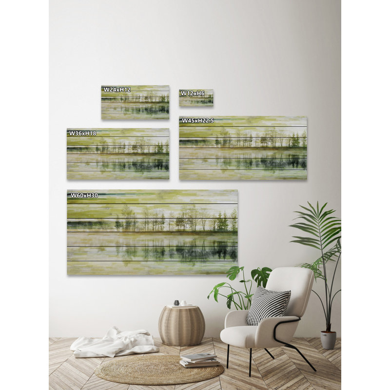«Tree Tree» par Parvez Taj - impression sur bois, H 20 po x l 40 po x P 1,5 po
