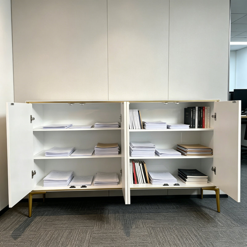 Four-door modern office storage cabinet