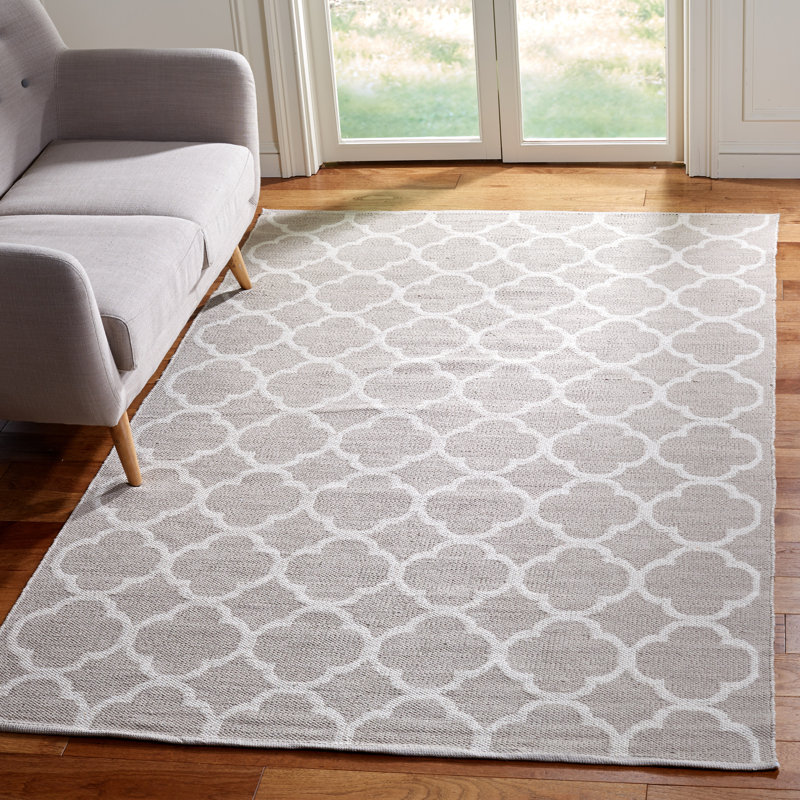 Desota Hand Woven Cotton Geometric Rug, Rectangle 8' x 10'