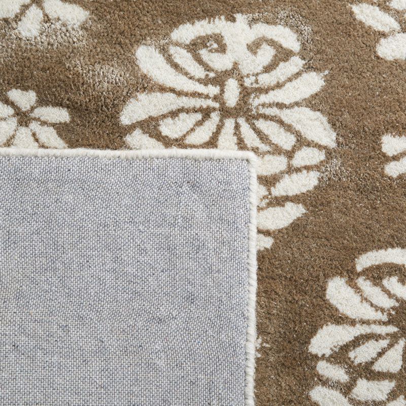 Damask Wool Hand Woven Area Rug, Rectangle 152 x 244cm