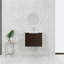 Armoire de salle de bain 24 po avec lavabo en résine, portes à fermeture en douceur, fixation flottante, pour petite salle de bain