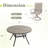4-Person Round Patio Dining Set With 360° Swivel Padded Textilene Patio Chairs-341321425