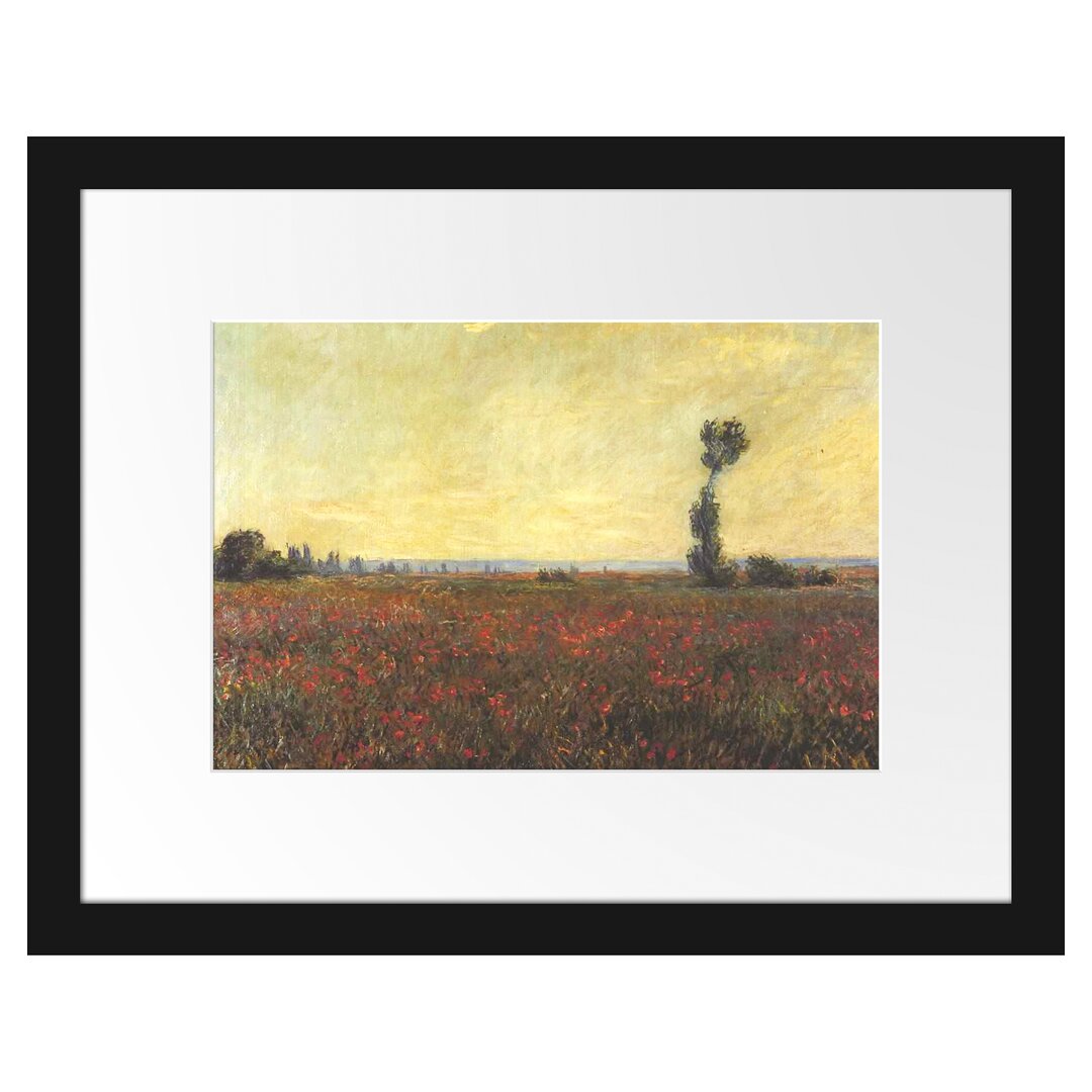 Gerahmter Kunstdruck Poppy Field I von Claude Monet