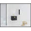 Meuble-lavabo mural 24 po avec lavabo en céramique et armoire latérale, portes à fermeture douce, solution de rangement élégante