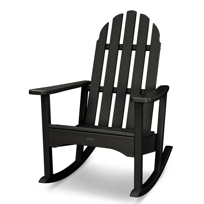 TREX Outdoors Cape Cod Adirondack Rocking Chair, Ash Charcoal Revolution®