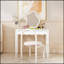 Meuble-lavabo compact 35,43 pouces avec tiroir - table de maquillage élégante avec façade festonnée, poignée dorée et pieds robustes pour les petits espaces