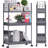 3-Tier Metal Utility Cart, Slim Storage Cart Metal Rolling Cart-89549720