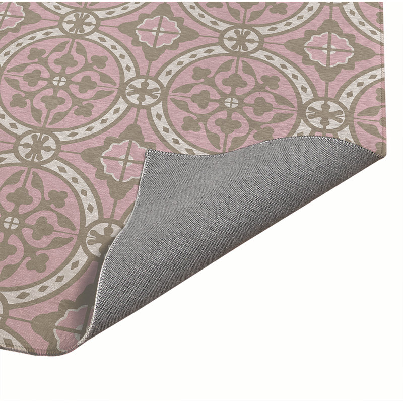 Tapis de cuisine Aleah, Rectangle 4 pi x 6 pi, Rose