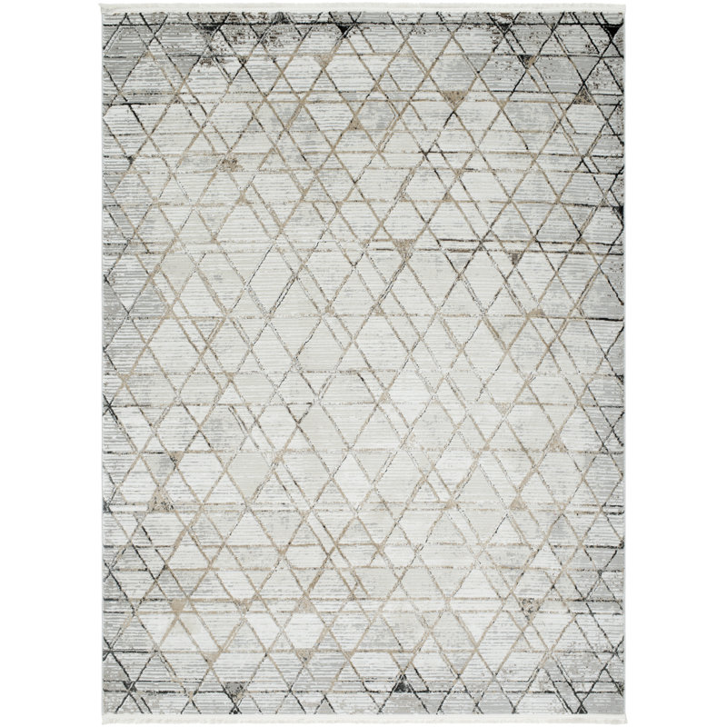 Geometric Indoor Rug, Rectangle 9'2" x 12'