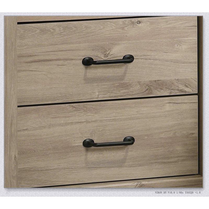 Table de chevet 2 tiroirs l 22 po avec ports de chargement USB, Chêne clair