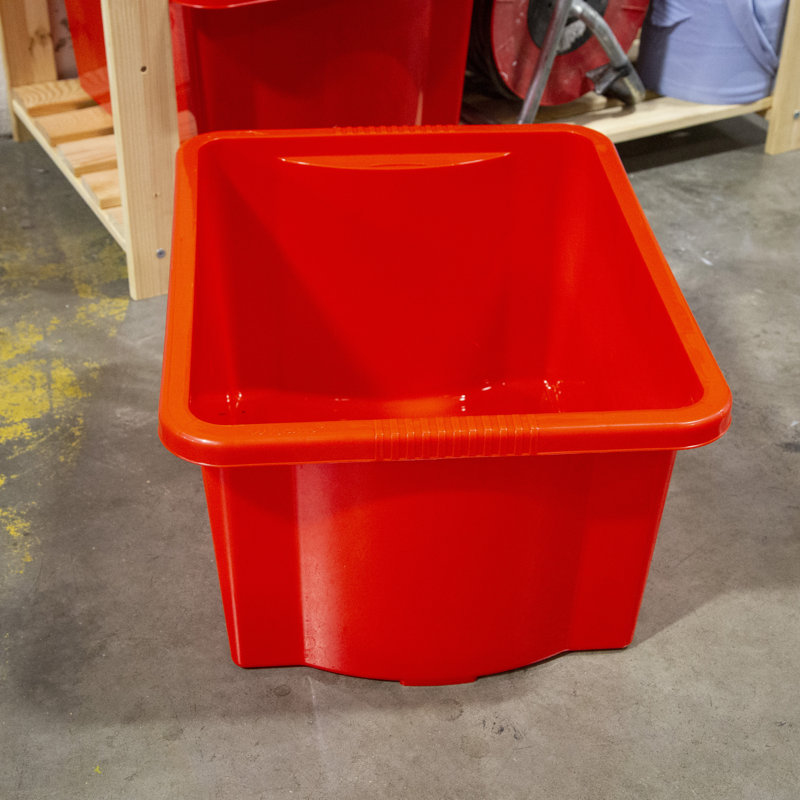 Wham Stack & Store 35L Plastic Organiser Box, Red