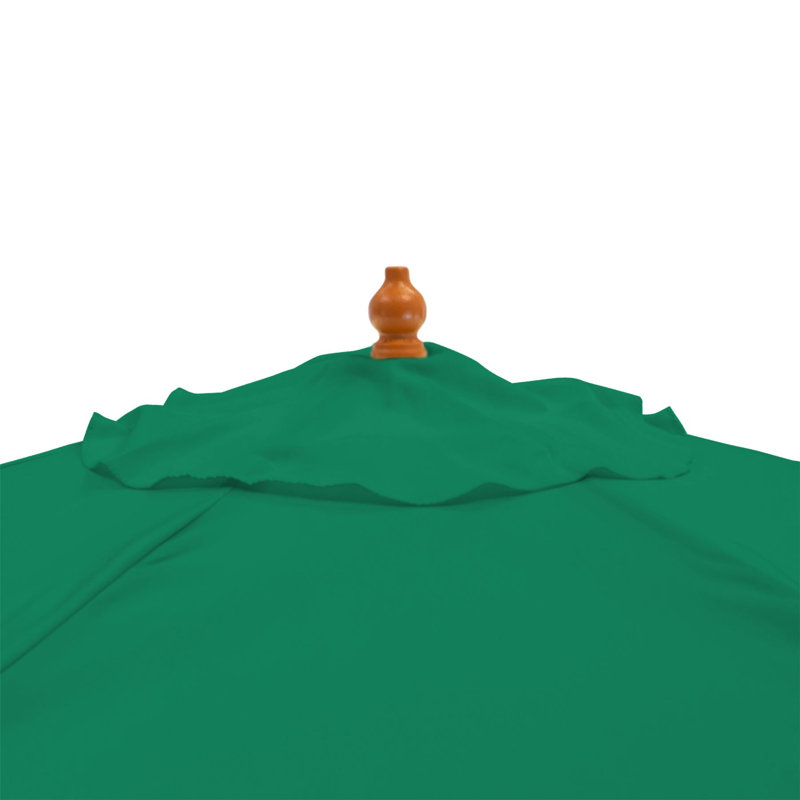 Wooden Garden Parasol, Orange, Green