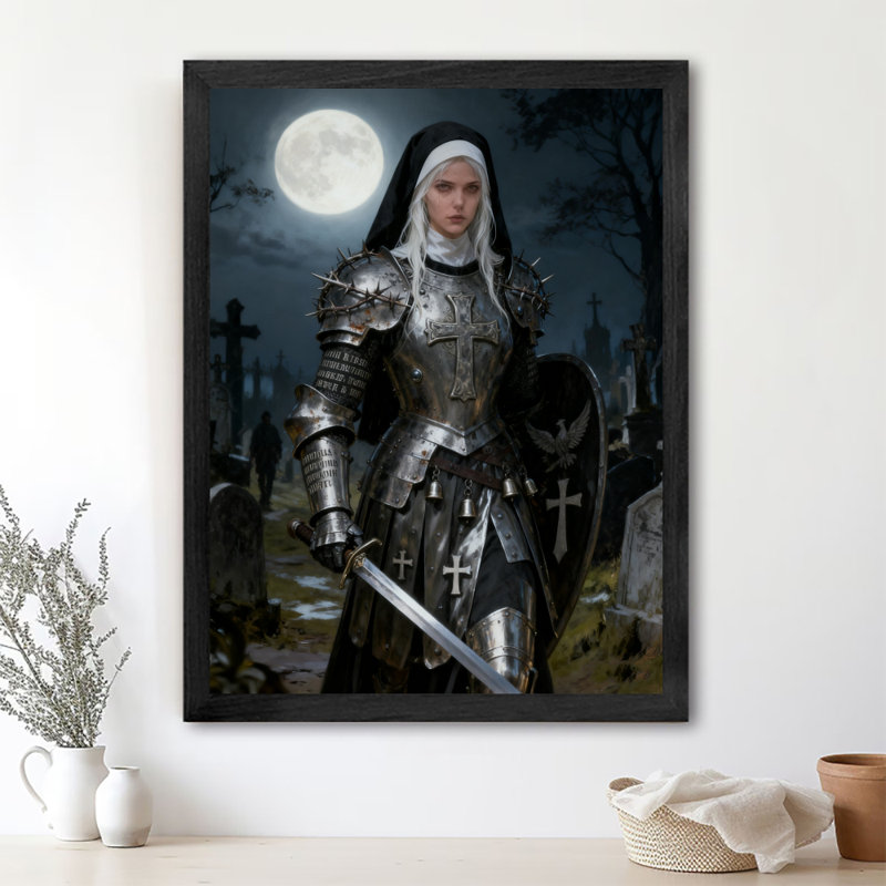 Reproduction d'art encadré noir de l'époque victorienne féminine, H 11 po x l 9 po