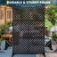 Metal Privacy Screen 78" h×48" w, Outdoor Freestanding Decorative Privacy Fence Panel with Stand, Weatherproof Steel Room Garden Divider for Patio Garden Balcony Backyard Deck Landscape