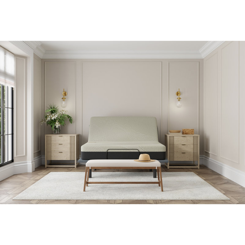 Matelas mi-ferme de 10 po avec couche de confort gélifiée, technologie de refroidissement, faible perturber les mouvements, housse amovible, matelas de réveil, technologie, transfert, mémoire microbienne douce pour