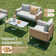 4-Piece All-Weather Rounded Outdoor Conversation Set with 5" Thick Cushions