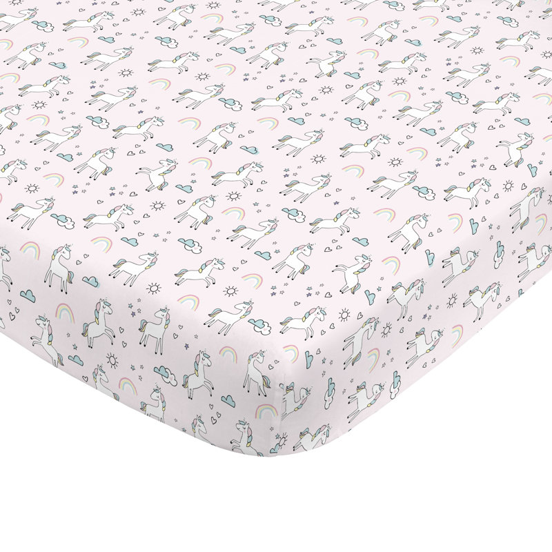 Drap-housse pour lit de bébé NoJo Unicorn, l 24 po x L 38 po