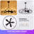41-Inch Wagon Wheel Chandelier Fan-503017820