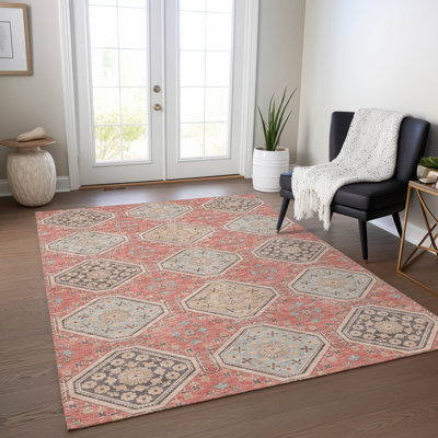 Tapis lavable intérieur / extérieur orange Rapsodea 