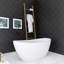 61 po X 31,5 po Baignoire de trempage autoportante à surface solide en blanc mat
