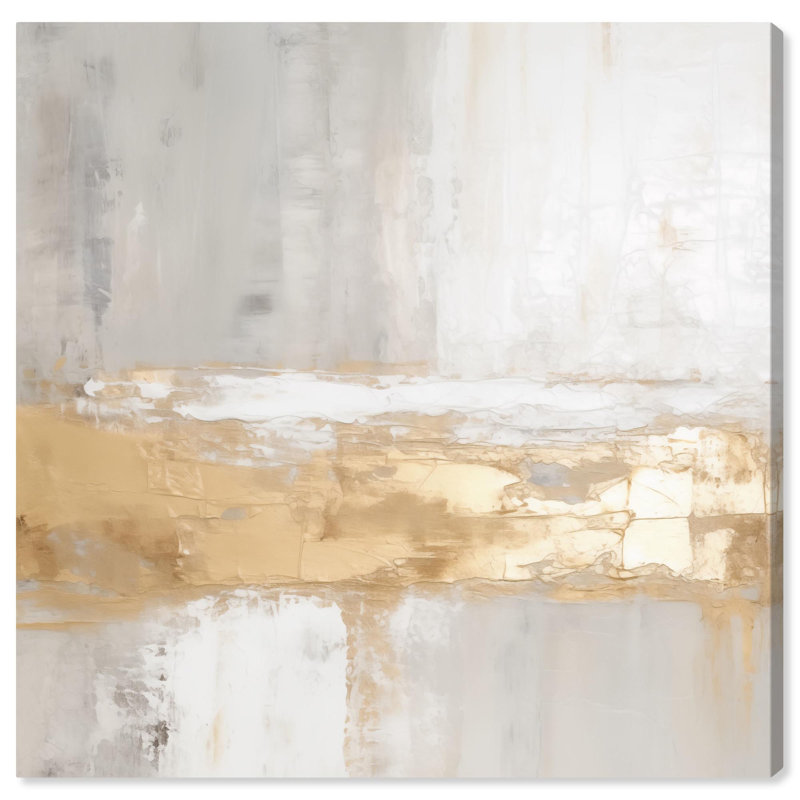 «Melted Gold Scape III» par Art Remedy, Toile tendue, H 30 po x l 30 po, Toile tendue