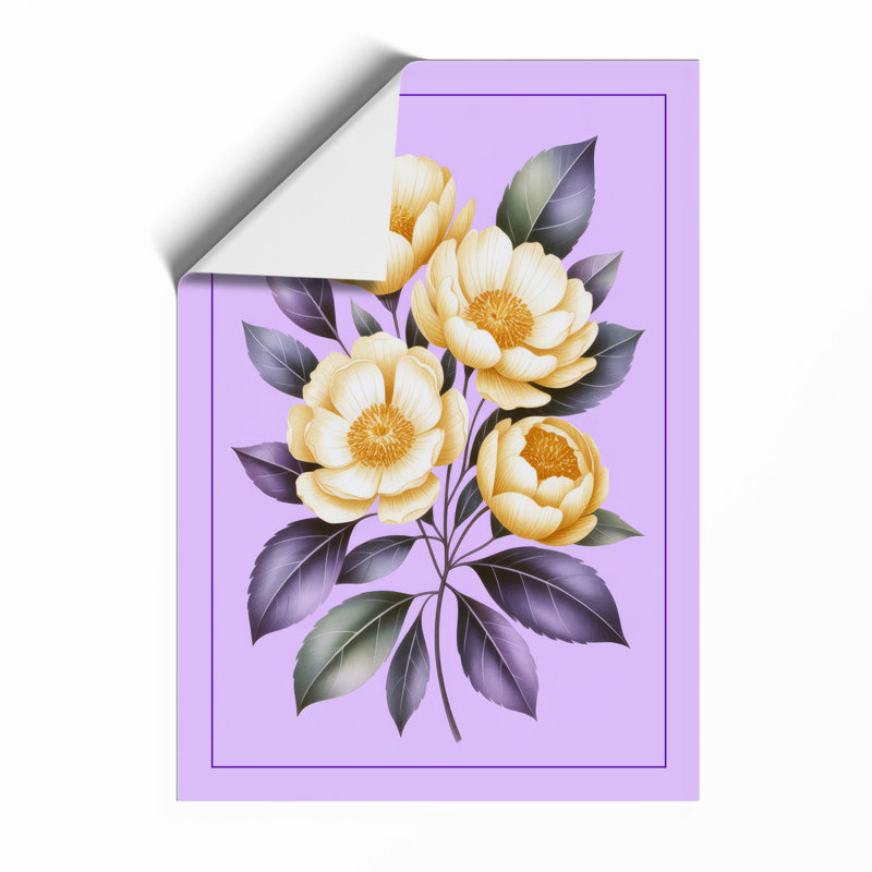 Cluster of Peonies Botanical - Framed Print, A4 - 29.7 x 21.0 cm, Unframed