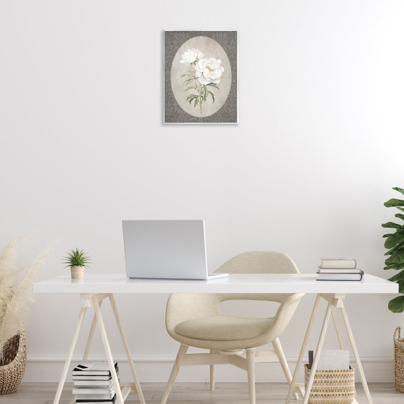 «Rose Duo on Oval», plaque murale imprimée par lettrage et doublure