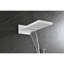 Robinet de salle de bain pour salle de bain - Fixation murale avec tête de pluie et douchette, ensemble en laiton blanc pour installation