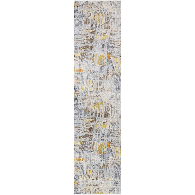 Admon Abstract Indoor Rug, Runner 2'7" x 10'2"