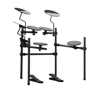7-piece Electric Drum Set, Compact Drum Kit With 20 Preset Kits, 20 Demo Songs For Beginners - Ctd-10w
