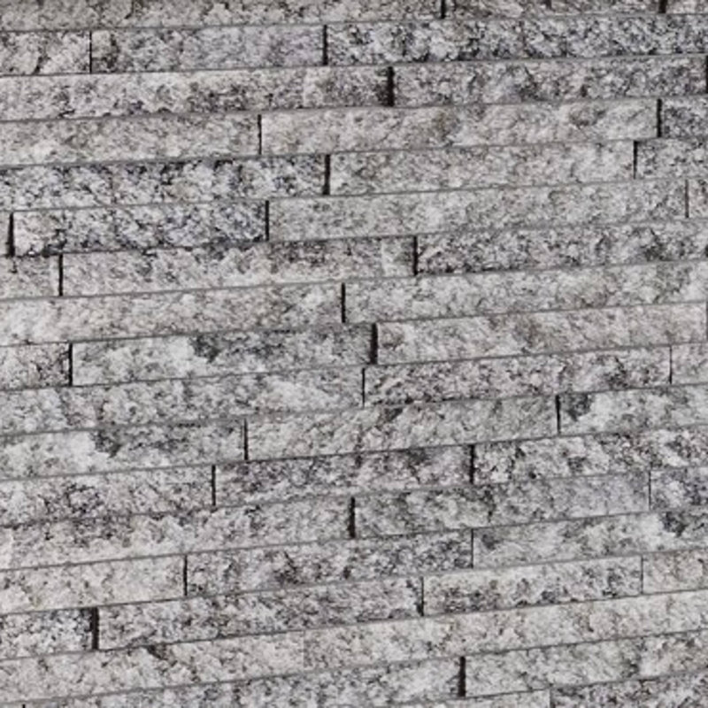 Slender Strip 3in.x12in. Split Face Marble Wall Tile, Celestial White