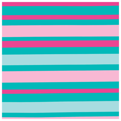Pink Teal Stripes Quilted Bedspread All Sizes