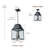 Copen 3-Light Cottage-Style Outdoor Lantern Pendant Light