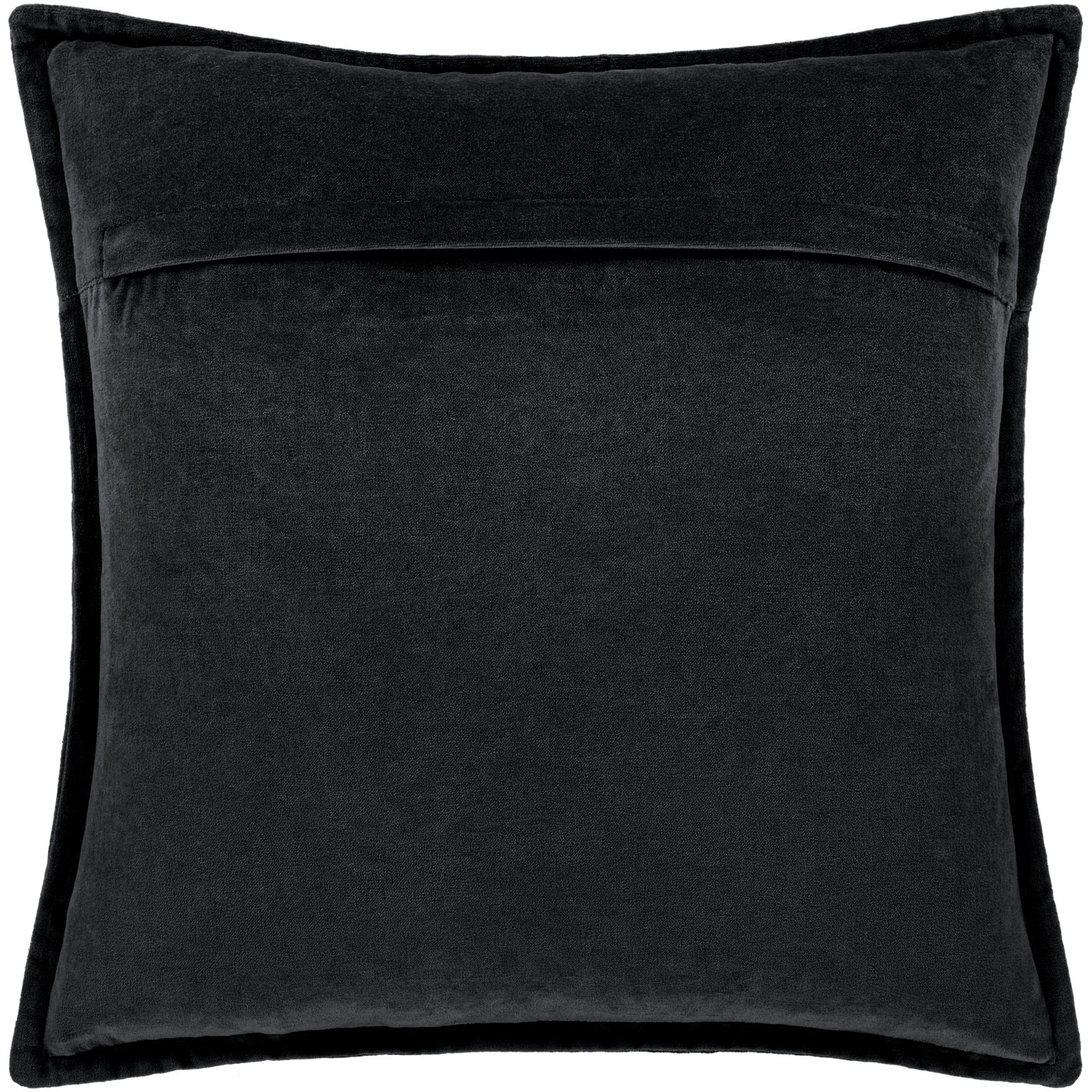 Edgar 22" x 22" Pillow Cover, Black, Polyester/Polyfill, 18"H x 18"W